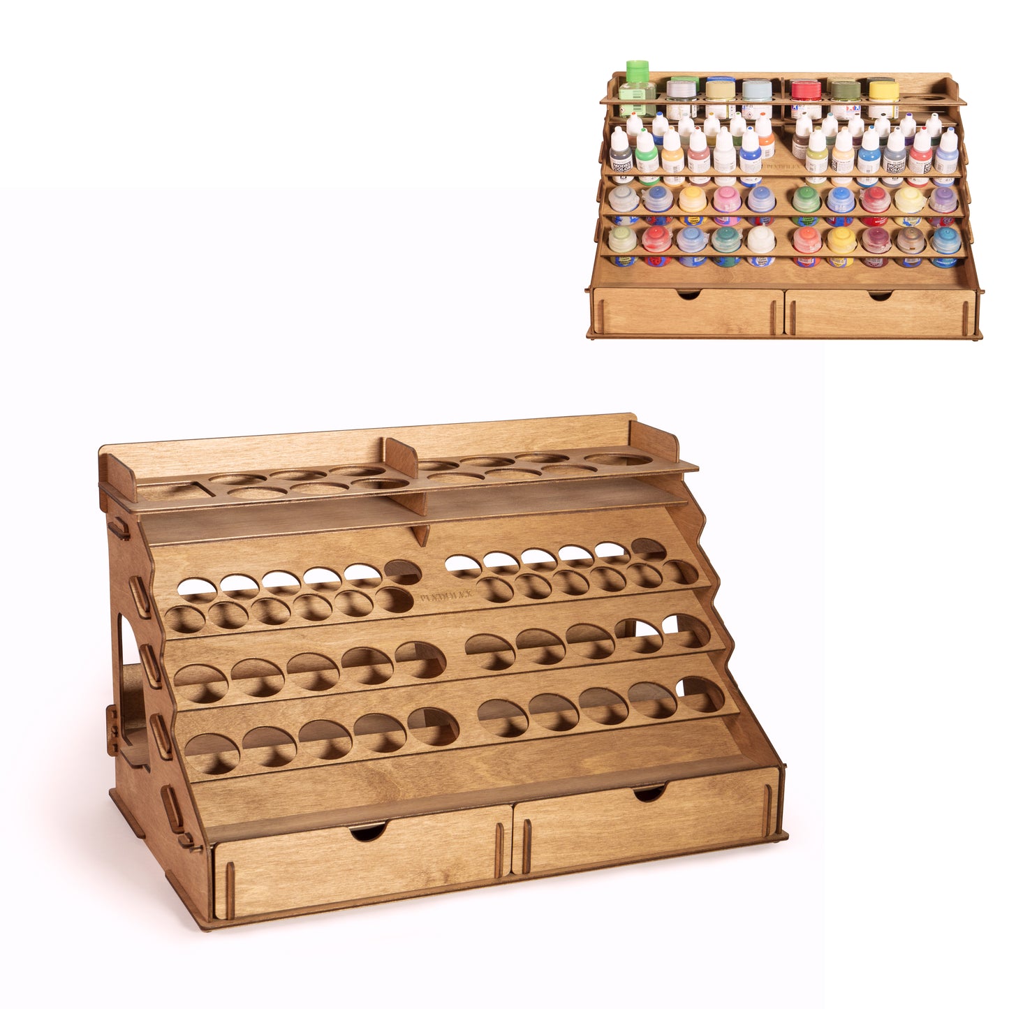 58-Bottle Warhammer Mini Paint Organizer | Plydolex