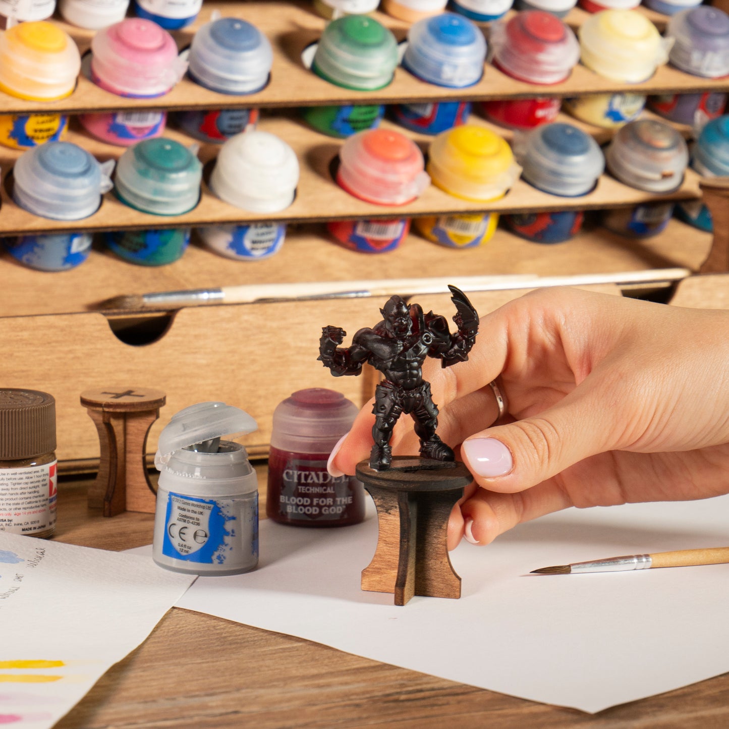 58-Bottle Warhammer Mini Paint Organizer | Plydolex