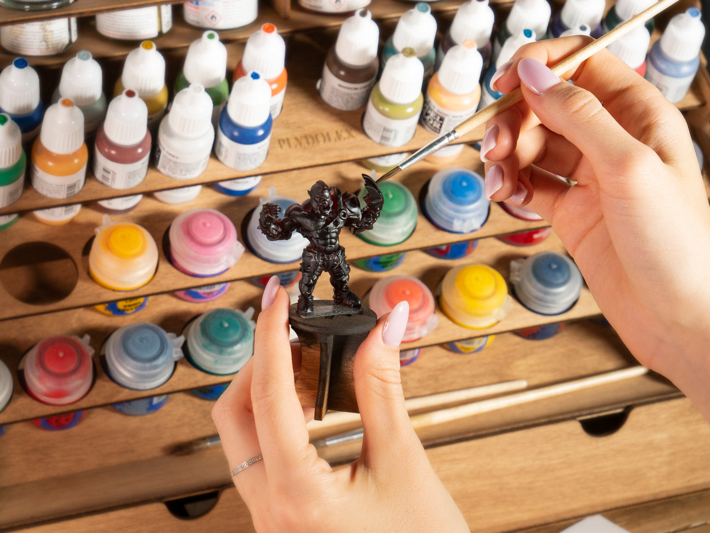 58-Bottle Warhammer Mini Paint Organizer | Plydolex