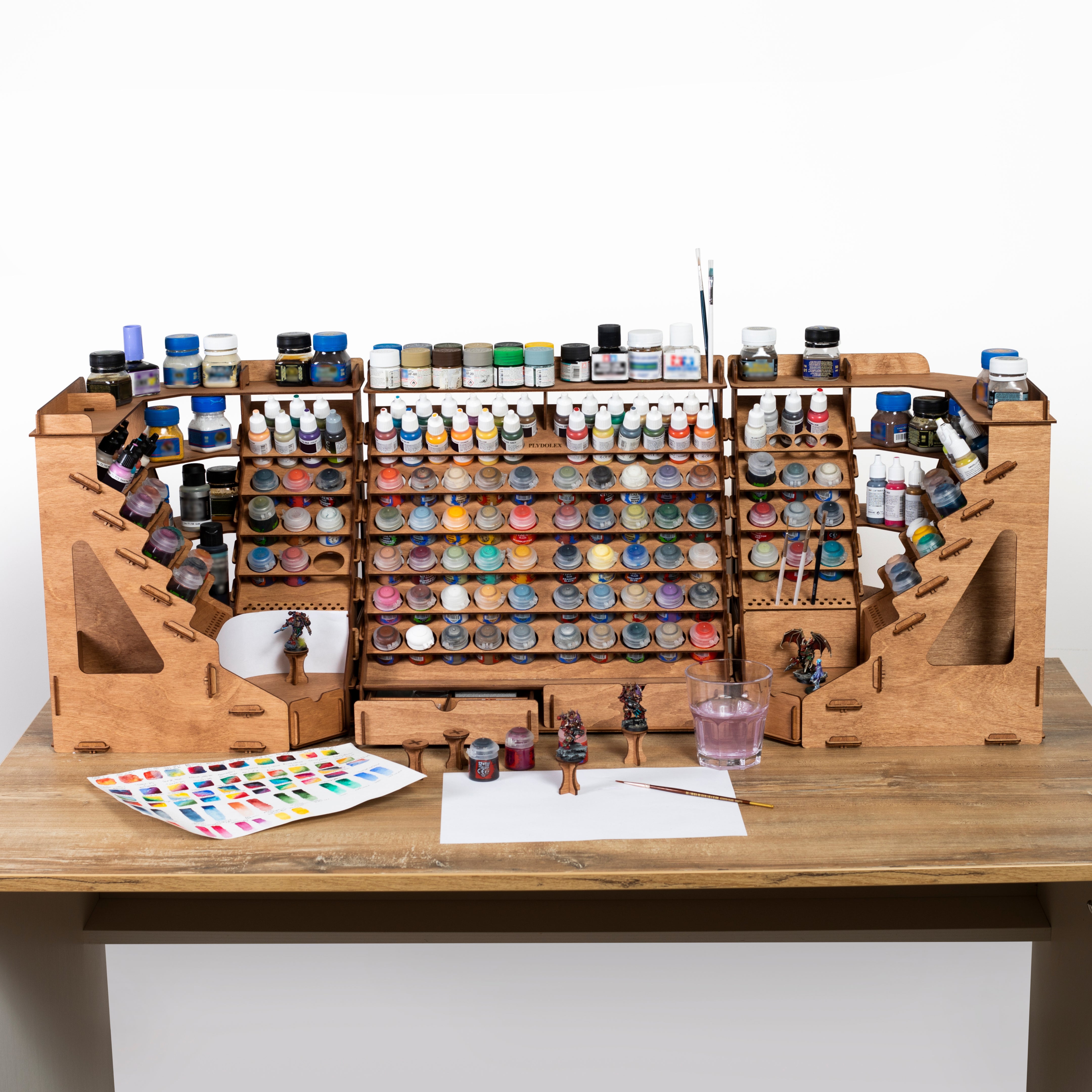 Warhammer Miniature Paint Rack – Plywood Organizers for Miniature ...