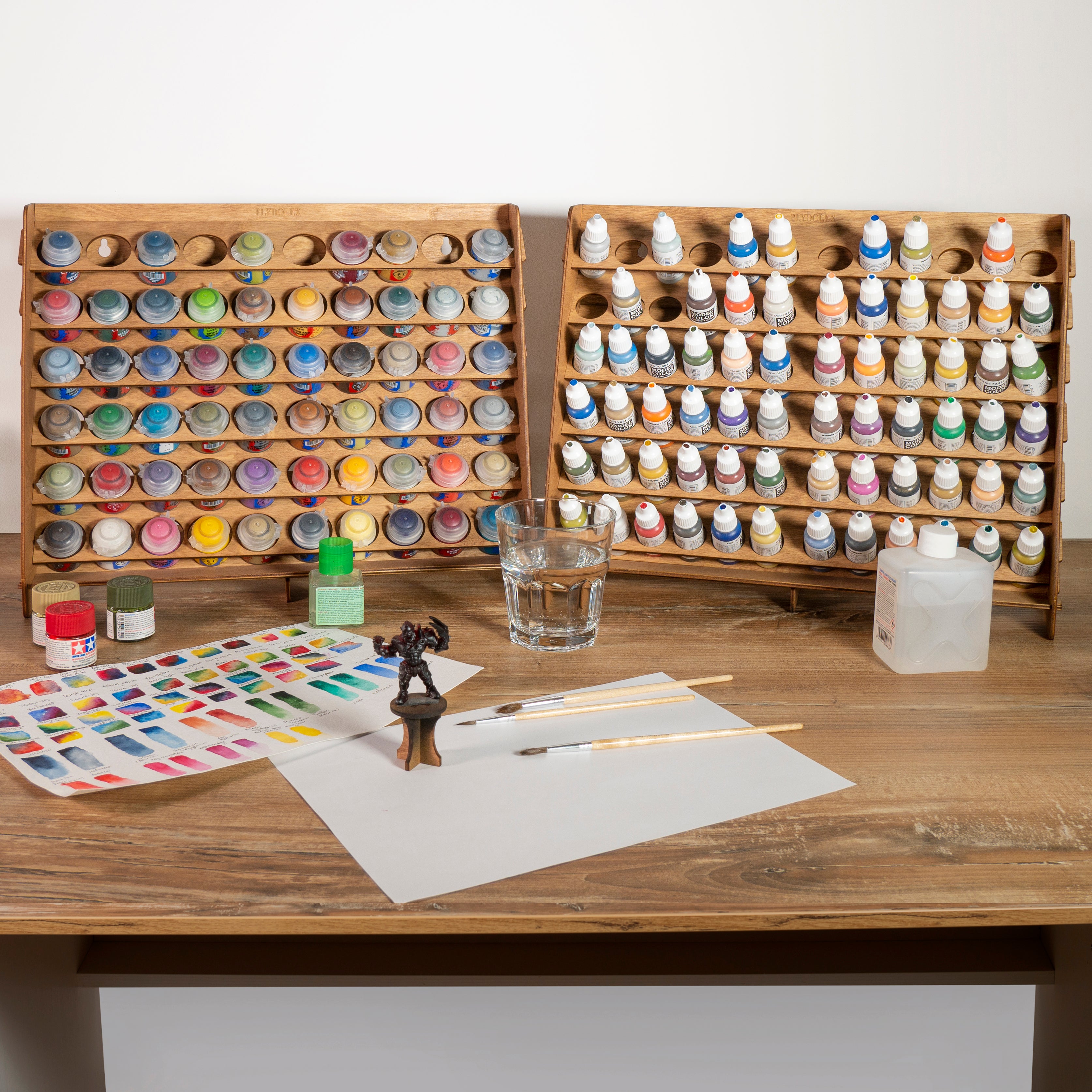72-Bottle Warhammer Wall Paint Rack | Plydolex - Vallejo Fit – Plywood ...